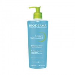 Bioderma Sebium Gel moussant antybakteryjny żel myjący do skóry tłustej/mieszanej 1+1,  500 ml + 500 ml
