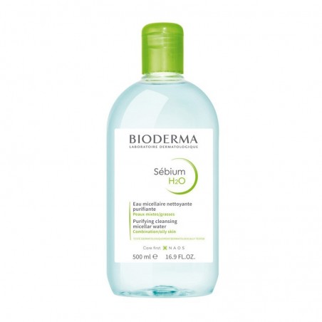  Bioderma Sebium H2O, płyn micelarny do skóry tłustej, mieszanej, trądzikowej, 2 x 500 ml 