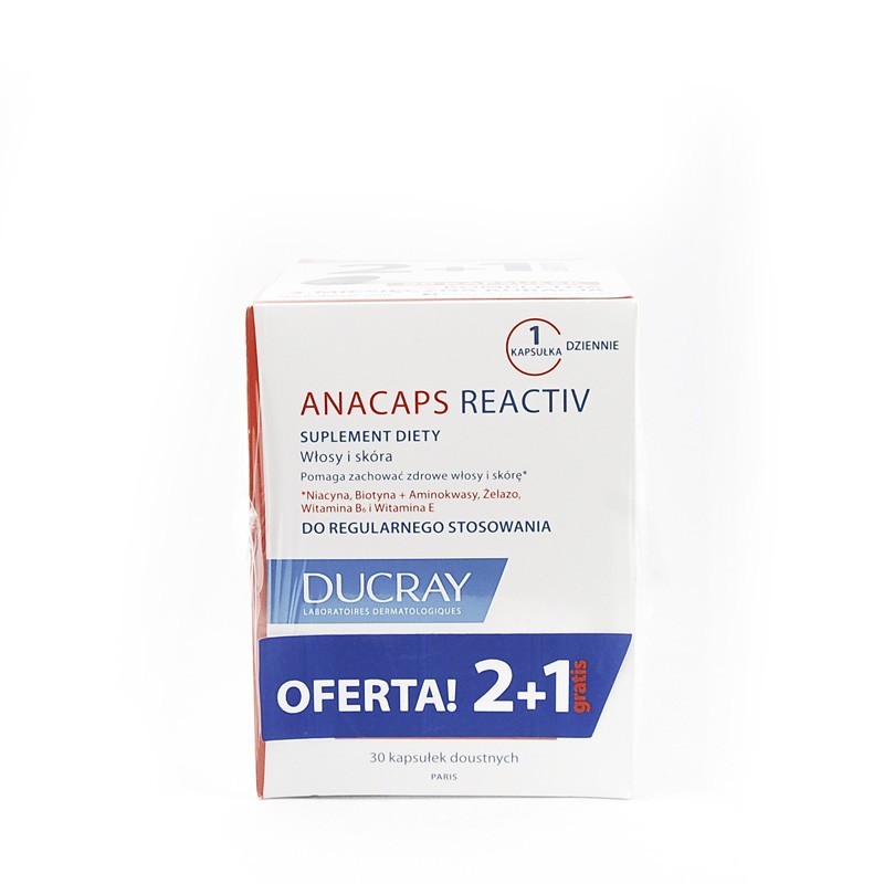 Ducray Anacaps reactiv 90 kapsułek (trójpak) 