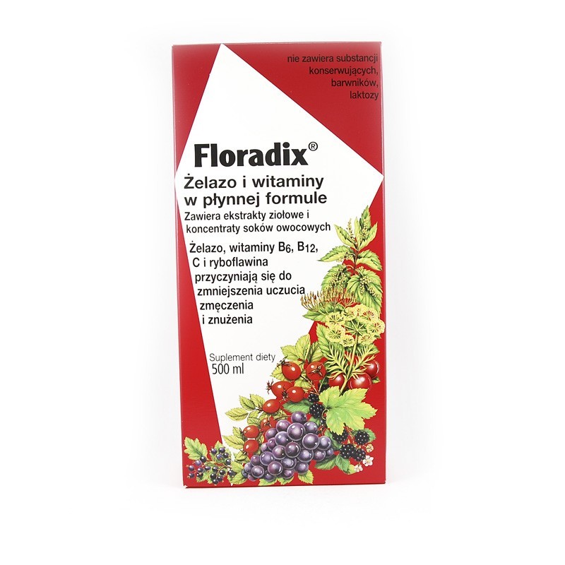 Floradix Żelazo i witaminy 500 ml 