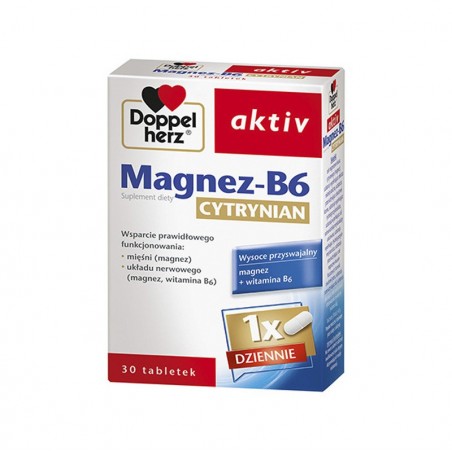  Doppelherz Aktiv Magnez-B6 cytrynian 30 tabletek 