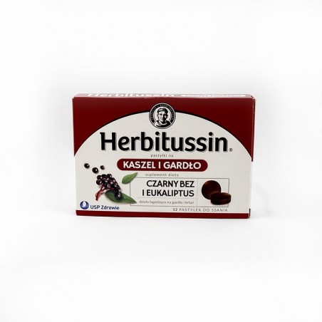 Herbitussin kaszel i gardło 12 pastylki do ssania