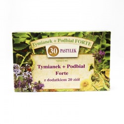Tymianek + Podbiał forte + 20 ziół, 30 pastylek do ssania