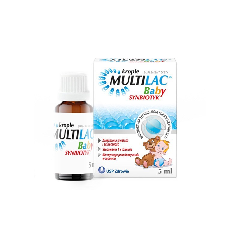 Multilac baby krople, 2 butelki po 5 ml 