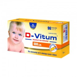 D-vitum 600 j.m. dla niemowląt 96 kapsułek twist-off