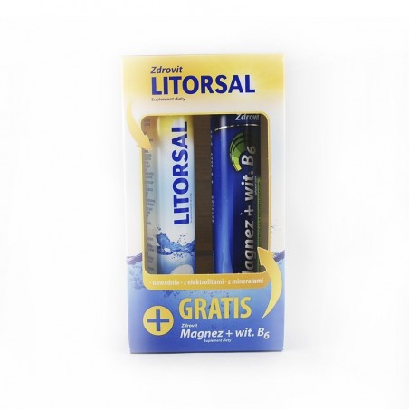 Zdrovit Litorsal + Zdrovit Magnez+B6, 24 tabletki musujące + 24 tabletki musujące