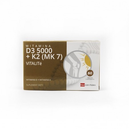  Witamina D3 5000 + K2MK7, 60 tabletek 