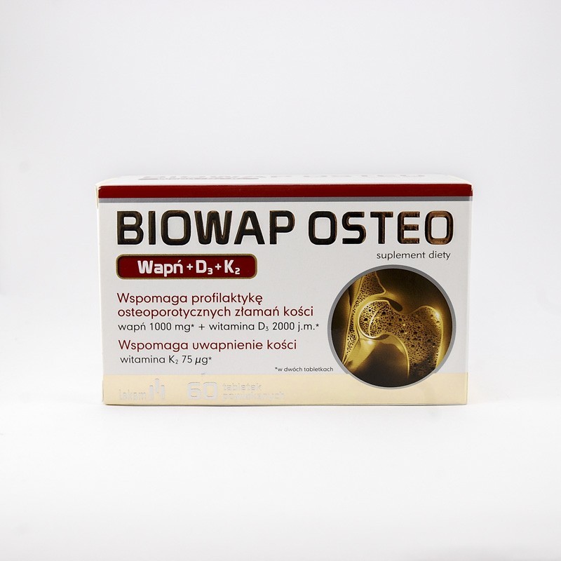 Biowap Osteo D3+K2, 60 tabletek 